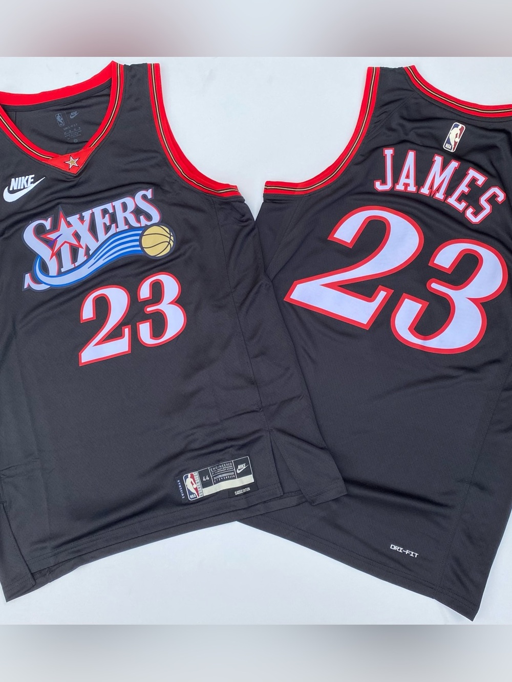 LeBron James Philadelphia 76ers Black Jersey size M-L-XL-2XL